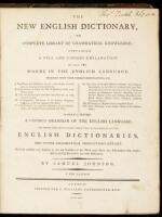 The New English Dictionary, or Complete Library of Grammatical Knowledge: Containing a Full and Copious Explanation of all the Words in the English Language