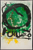 Joan Mir&oacute; poster featuring art from an exhibition poster for Kunsthaus, Zurich exhibition October 31 - December 6, 1964