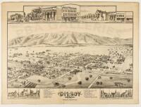 Birds-Eye View of Gilroy, Santa Clara County, California, 1885