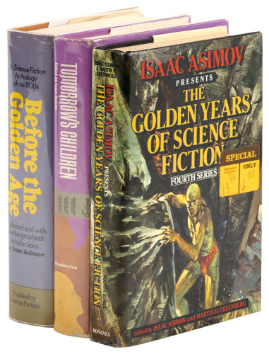 Three sci-fi anthologies edited by Isaac Asimov