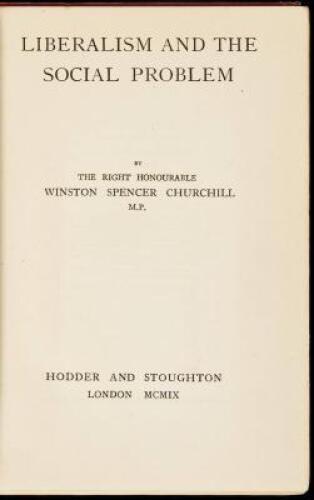 Liberalism and the Social Problem