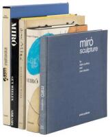 Five volumes featuring the works of Joan Mir&oacute;