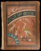 Scrapbook containing over 500 examples of trade cards, etc.