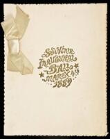Souvenir Inaugural Ball March 4th 1889 (wrapper title)