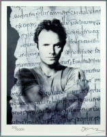 Poster of the singer Sting, signed - one of 5,000 copies