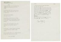 Talk - signed manuscript poem