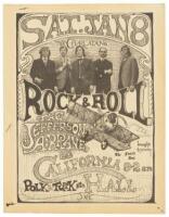 Rock & Roll - handbill for early Family Dog concert with The Charlatans and The Jefferson Airplane at California Hall