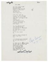 The Joke - signed manuscript poem