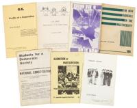 Seven pamphlets published by Students for a Democratic Society