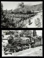 Seven railroad photographs - plus related ephemera