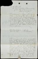 Manuscript document testifying to a San Franciscan's residency and application to become the Chinese language translator for the Police Judge's Court