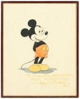 Original Drawing of MICKEY MOUSE Signed and Inscribed by WALT DISNEY