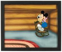 Walt Disney MICKEY MOUSE Production Cel with Painted Background