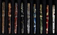 Lot of Nine Celluloid and Resin Fountain Pens