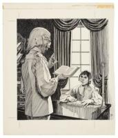 Original JOHNNY CRAIG Book Illustration * Scholar and Teacher