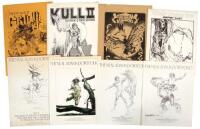 Lot of Nine Portfolios, Prints and Sketches by ALEX NINO, NEAL ADAMS, FRANK BRUNNER, JOHN & MARIE SEVERIN, and Others