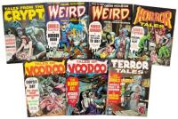 TALES FROM THE CRYPT * WEIRD * HORROR TALES * TERROR TALES * TALES OF VOODOO * Lot of Seven Eerie Publications Magazines