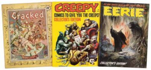 CREEPY No. 1 * EERIE No. 2 * CRACKED No. 1 * Lot of Three Magazines