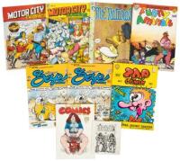 R. CRUMB: Lot of 23 Crumb Comic Books, Including MOTOR CITY COMICS No. 1 1st Printing