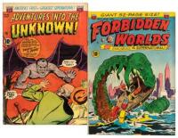 ADVENTURES INTO UNKNOWN WORLDS No. 45 [and] FORBIDDEN WORLDS No. 5 * Lot of Two Comic Books