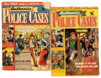 AUTHENTIC POLICE CASES Nos. 32 and 37 * Lot of Two Comic Books with Matt Baker Covers