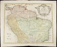 Tabula Americae Specialis Geographica Regni Peru, Brasiliae, Terrae Firmae et Reg. Amazonum...