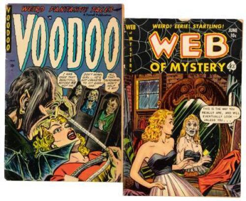 VOODOO No. 13 [and] WEB OF MYSTERY No. 10 * Lot of Two Comic Books