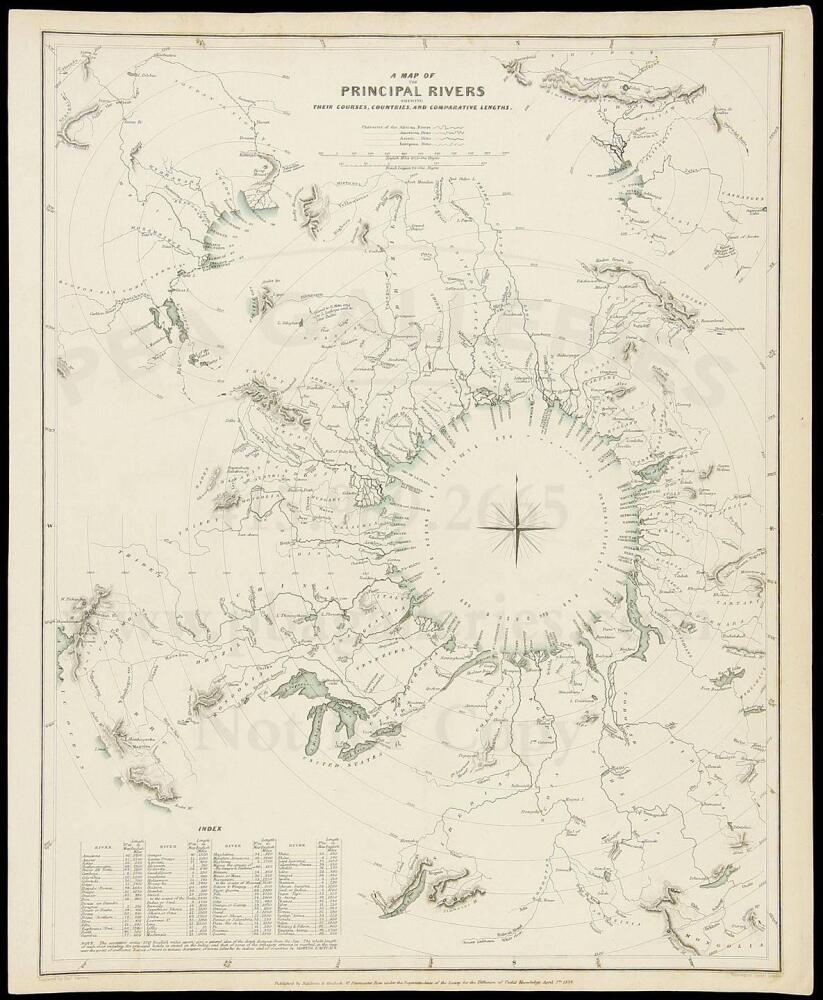 Principal Rivers A Map of the Principal Rivers Shewing their Courses, Countries, and ...