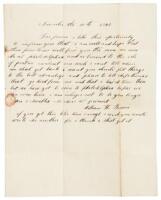 Letter from a whaling ship seaman, a free Black leader of the African American community of New Bedford