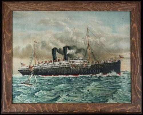 Lithograph on Canvas of the Steamship Korea
