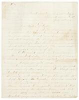 Letter about an escaped slave recaptured by his master and a near-rescue by indignant soldiers