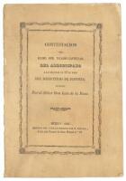 Contestación del Illmo. Sr. vicario capitular del Arzobispado a la circular de 19 de mayo del Ministerio de Justicia. Suscrita por el señor don Luis de la Rosa