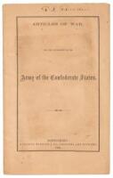 Articles of War, for the Government of the Army of the Confederate States.