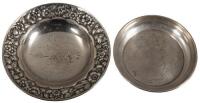 Two American silver dishes