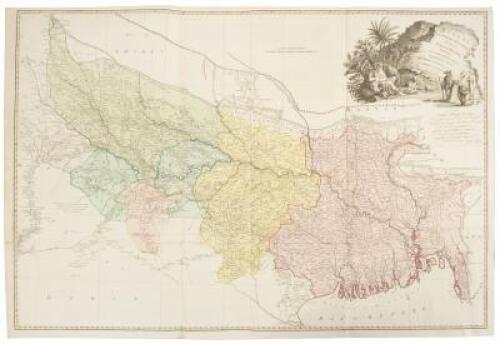 A Map of Bengal, Bahar, Oude & Allahabad with Part of Agra and Delhi, Exhibiting the Course of the Ganges from Hardwar to the Sea