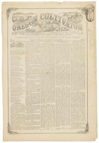 Early report of Custer's last stand in the Oregon Cultivator