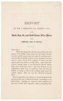 Report by Wm. C. Prescott, Esq., March 8, 1866, on the Uncle Sam Sr. and Gold Canon Silver Mines of the Comstock Lode in Nevada (caption title)