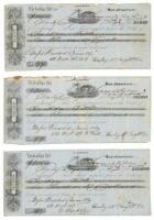 Three banking exchange notes dated Sacramento City, July 12, 1850, each for $1,000