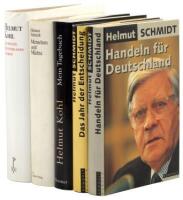 Six memoirs signed by Helmut Schmidt and Helmut Kohl