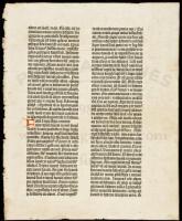 Original Leaf from the Gutenberg Bible
