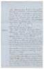 Manuscript record of court proceedings regarding a free Black in Texas who petitioned to be bound as a slave to an &ldquo;owner and mistress&rdquo;, one Sephrony Kerr, only to be stymied by a former owner who claimed he was never free - 2