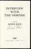 The Interview with the Vampire