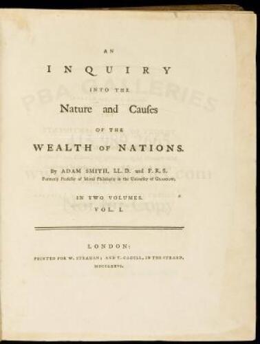 An Inquiry into the Nature and Causes of the Wealth of Nations