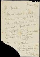 Autograph Letter Signed T.A. Edison, to his lab assistant E.P. Fabbri