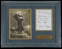 Autograph note signed