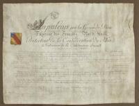 Document Signed by Napoleon, appointing Antoine Claude Dominique Juste de Noailles as a Count of the Empire