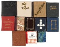 Twelve micro-miniature books from the Borrower's Press