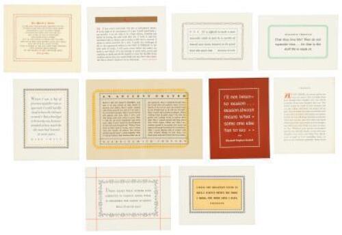 Miniature Broadsides: Designed and Printed by the Black Cat Press