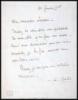 Letter signed (&ldquo;Aug. Rodin") to M. Sardou, with pencil sketches