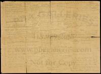 SOLD BY PRIVATE TREATY"Wall Chart" - original notes by Miller on verso of a broadside